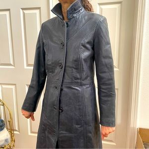 Swann Leather Trenchcoat